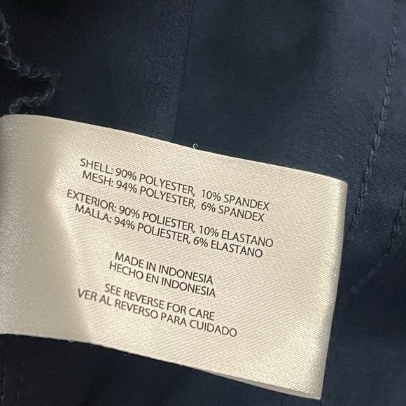 Orvis Women's Embossed Pull On Skort Inner Short Size Large Navy Blue - Picture 6 of 6